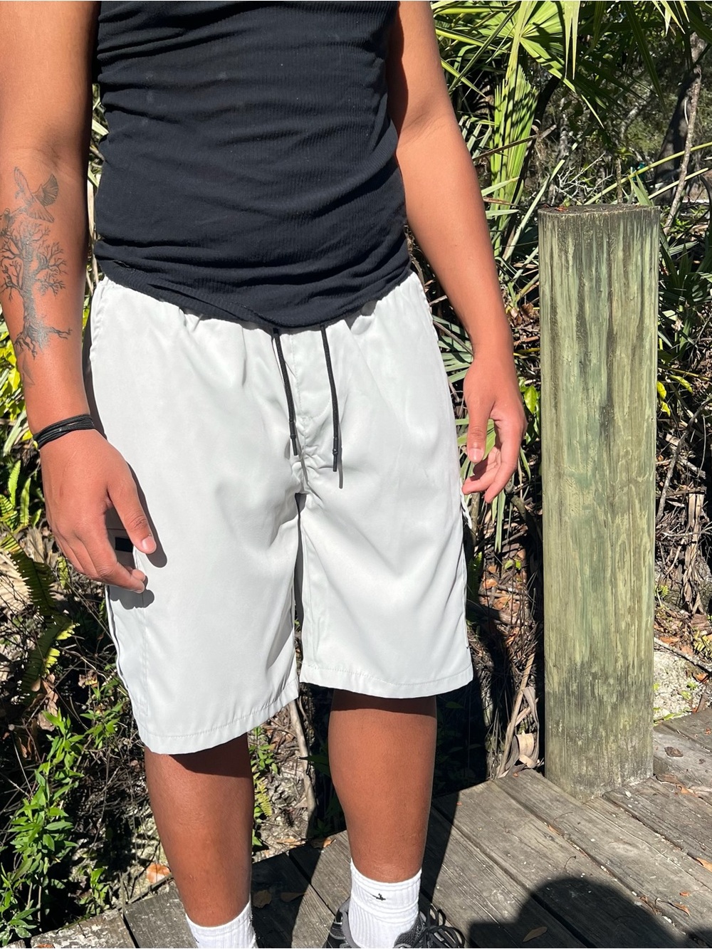 Men’s Light Grey Athletic Shorts
